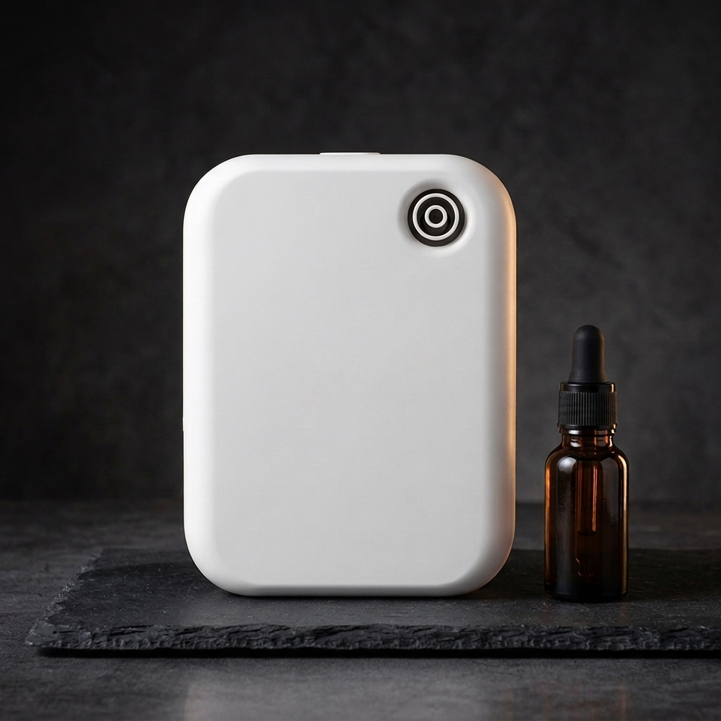 Maonoal M80 Smart car diffuser, photorealistic dark-premium packshot